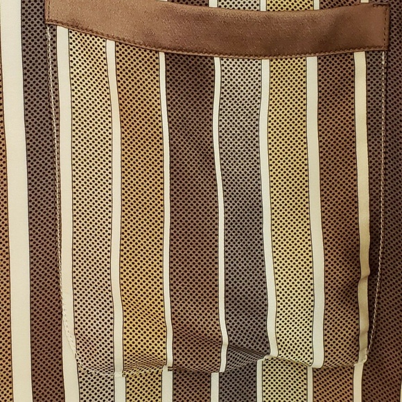 Vitaliano Silk & Cotton Short Sleeve Striped Shirt - Picture 4 of 6